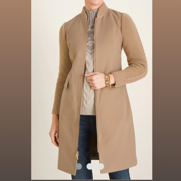 Chico's Jackets & Blazers - NWOT CHICO'S PLUSH KNIT SWEATER-SLEEVE JACKET